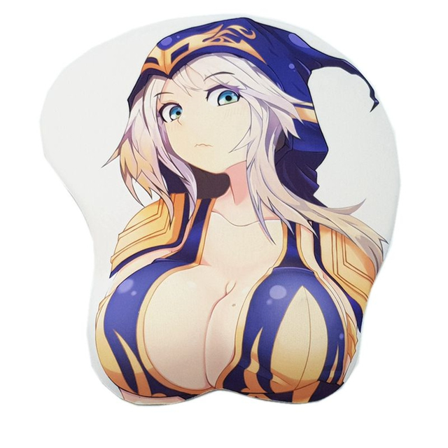 League of Legends ashe 3D Mousepad-Soft Breast 3D Silicon Mouse Pad Mat Wrist Rest