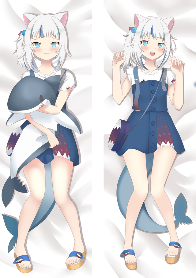 Virtual Youtuber Gawr Gura Anime Dakimakura Body Pillow Cover