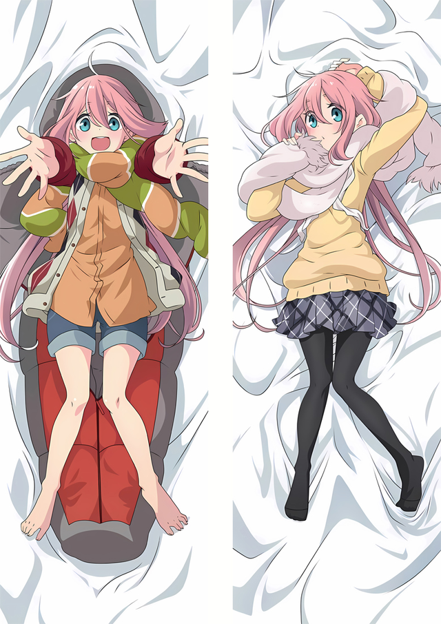 Laid-Back Camp Nadeshiko Kagamihara Anime Dakimakura Pillow Cover H3863