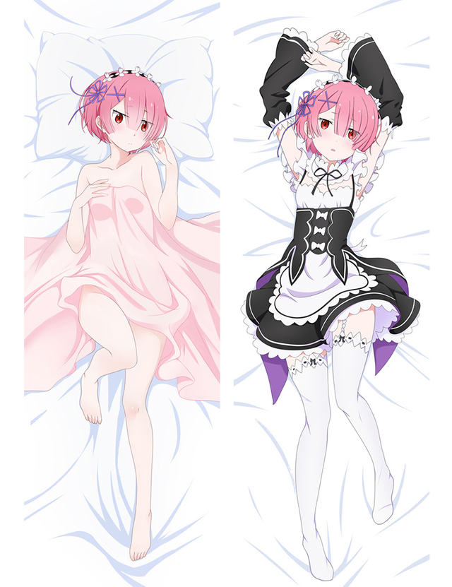 Re:Zero Dakimakura Ram Anime Girl Hugging Body Pillow Case Cover