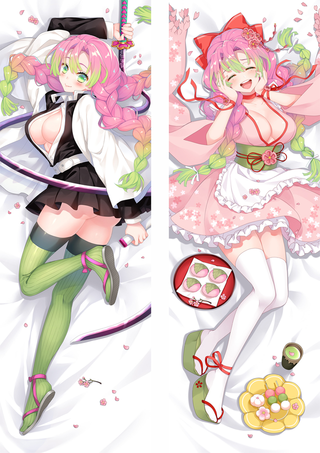 Demon Slayer: Kimetsu no Yaiba Kanroji Mitsuri Anime Dakimakura Pillow Cover