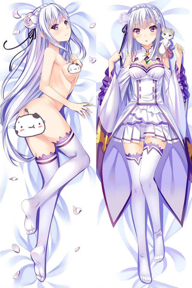 Re:Zero Emilia Anime Dakimakura Pillow Cover
