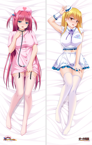 Fluffy! Triangle and Oak corps Hua-chan and Misa-chan Anime Dakimakura Pillow Cover