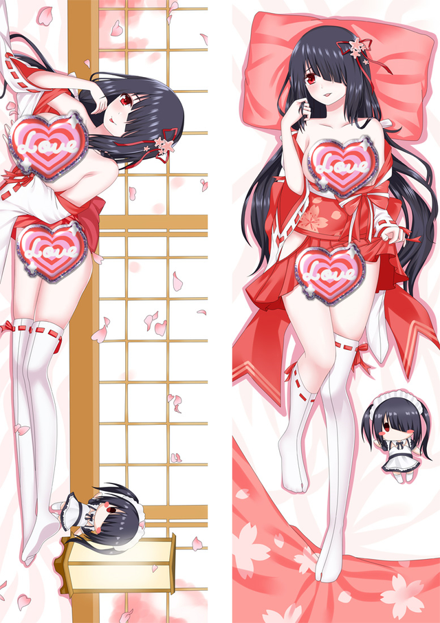 Date A Live Tokisaki Kurumi Anime Dakimakura Body Pillow Cover