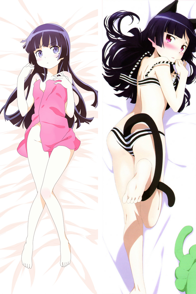 Oreimo Ruri Gokō Kuroneko Anime Dakimakura Pillow Case