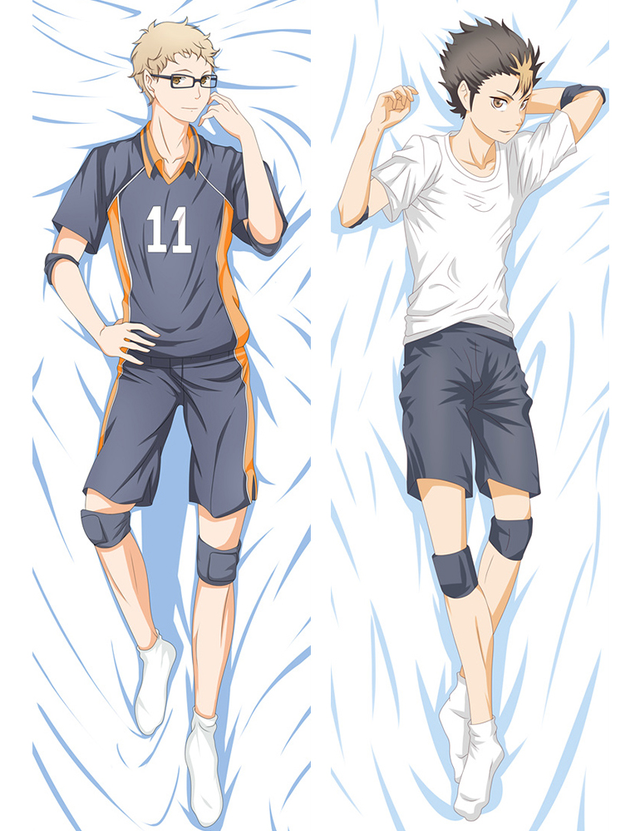 Haikyu!! Karasuno High School Yū Nishinoya Kei Tsukishima Anime Dakimakura Pillow Cover