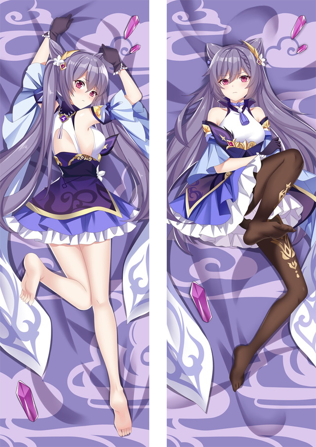 Genshin Impact Keqing Anime Dakimakura Body Pillow Cover H4089-A