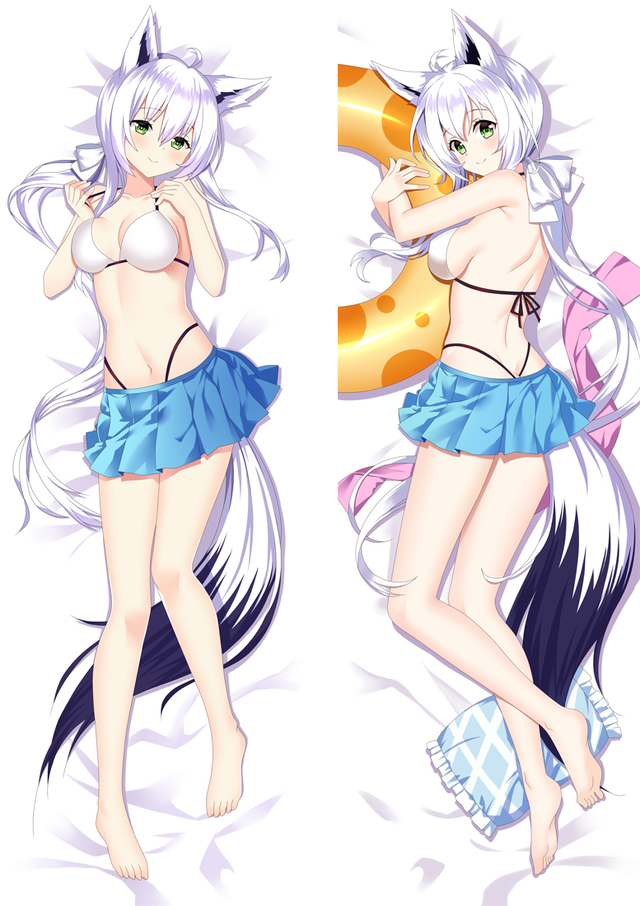 Virtual Youtuber Shirakami Fubuki Anime Dakimakura Body Pillow Cover