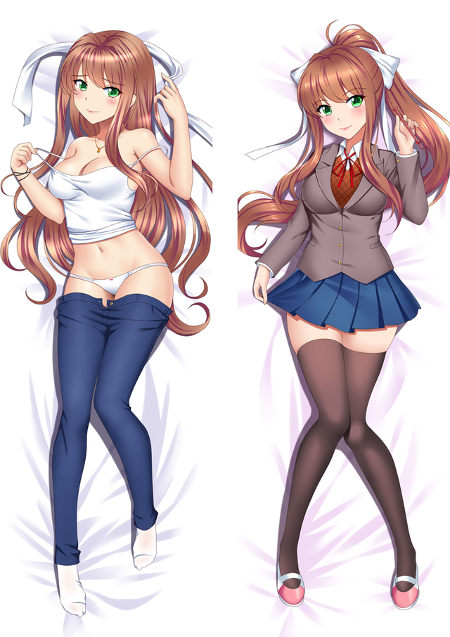Doki Doki Literature Club! Monika Anime Dakimakura Body Pillow Cover