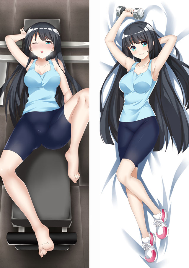 How Heavy Are the Dumbbells You Lift? Souryuuin Akemi Anime Dakimakura Pillow Cover